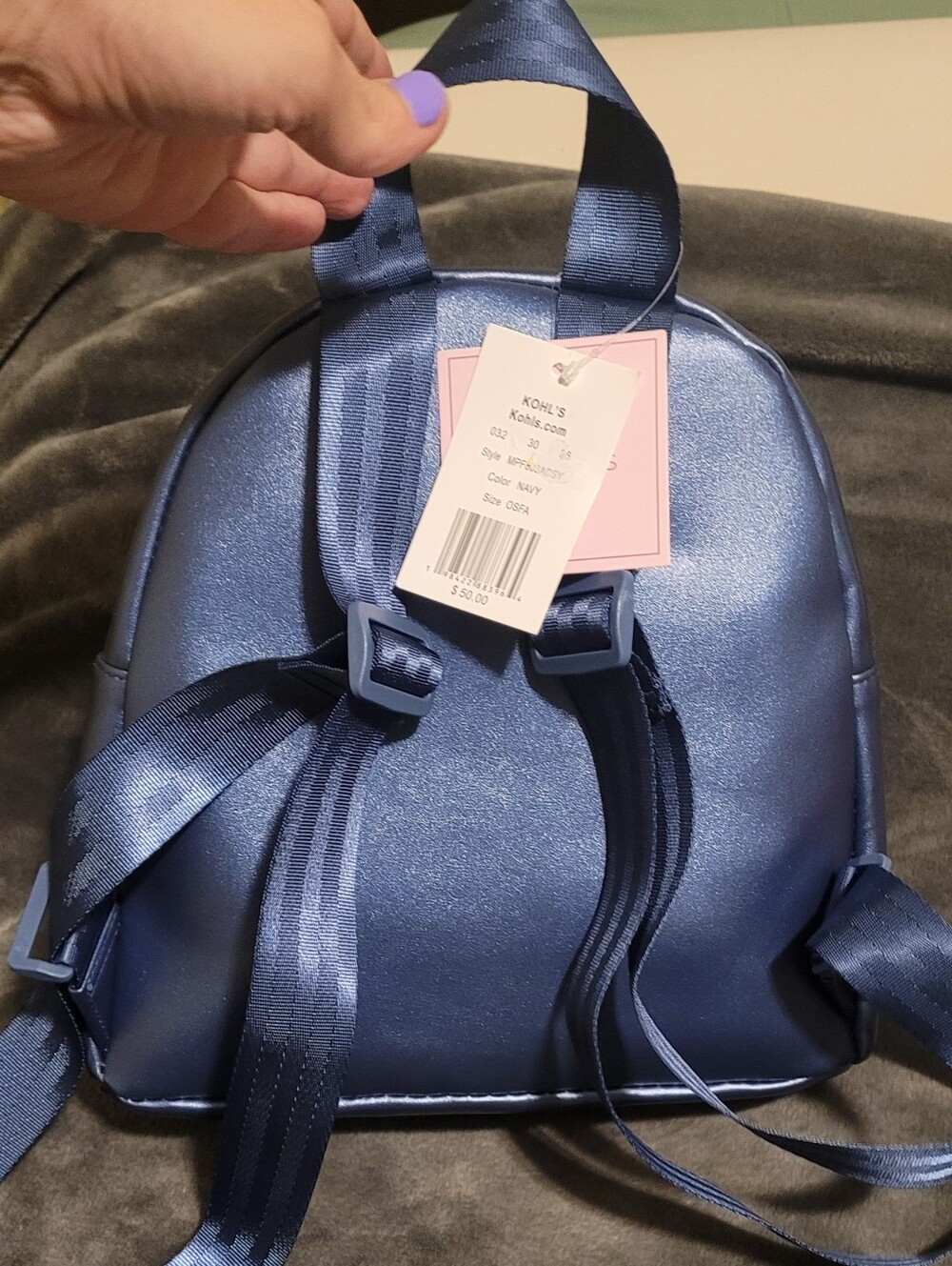 Disney Princess Castle Navy Mini Backpack - Picture 2 of 3